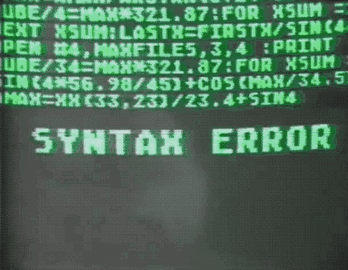 Syntax Error Explosion